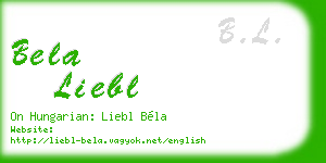 bela liebl business card