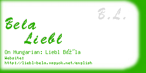 bela liebl business card